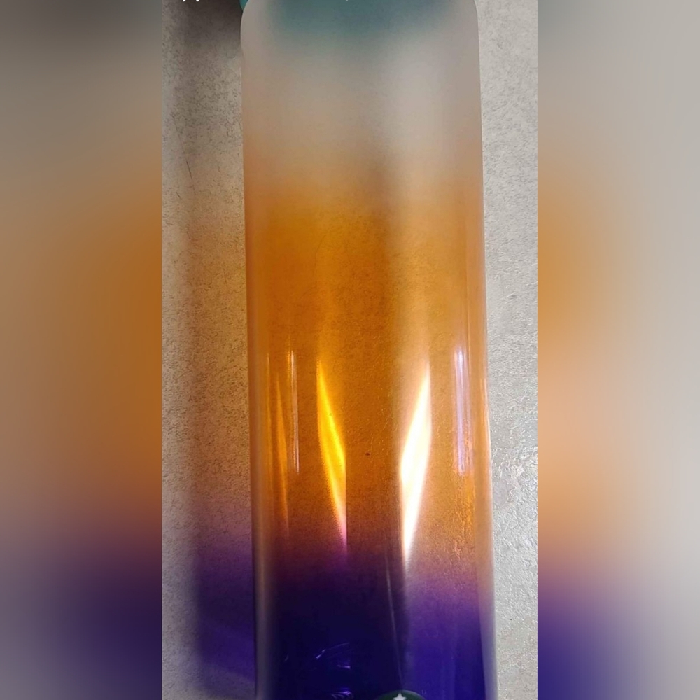 Starbucks Iridescent Glass Water Bottle Tumbler Summer 2020 18oz Ombre Rainbow